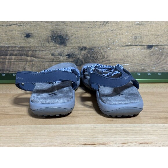 Skechers Memory Foam Reggae Slim Stretch Appeal Strappy Sandals Blue Womens 9 - Picture 9 of 11
